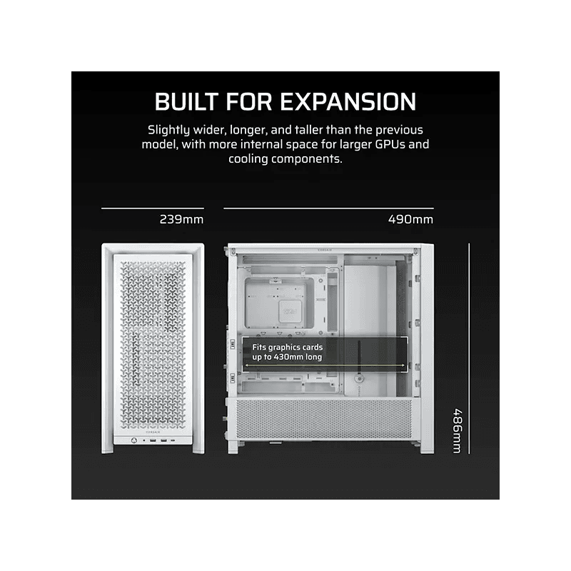 CORSAIR FRAME 4000D Blanc - Image 2
