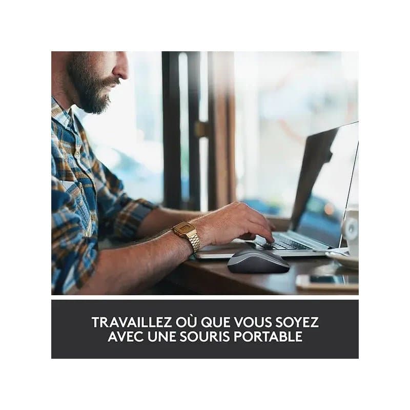 Souris sans fil Logitech M185 Rouge - Image 2