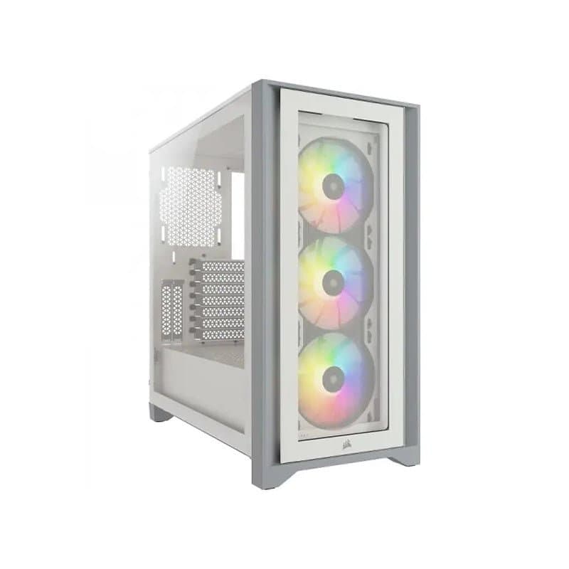 Corsair iCUE 4000X RGB Tempered Glass Blanc - Image 1