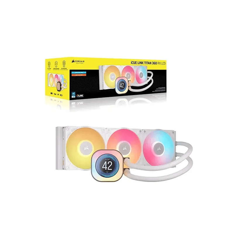CORSAIR iCUE LINK TITAN 360 RX LCD RGB Blanc - Image 3