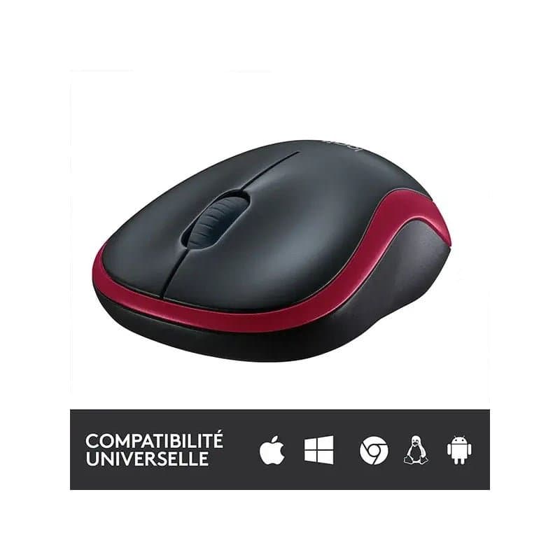 Souris sans fil Logitech M185 Rouge - Image 4