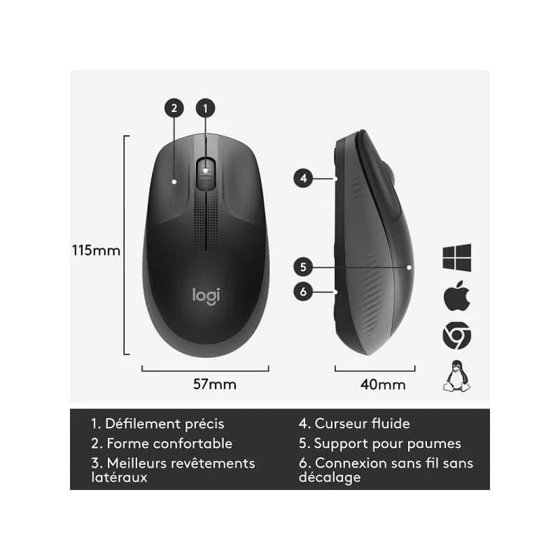 Logitech Souris sans fil M190 (rouge) - Image 4