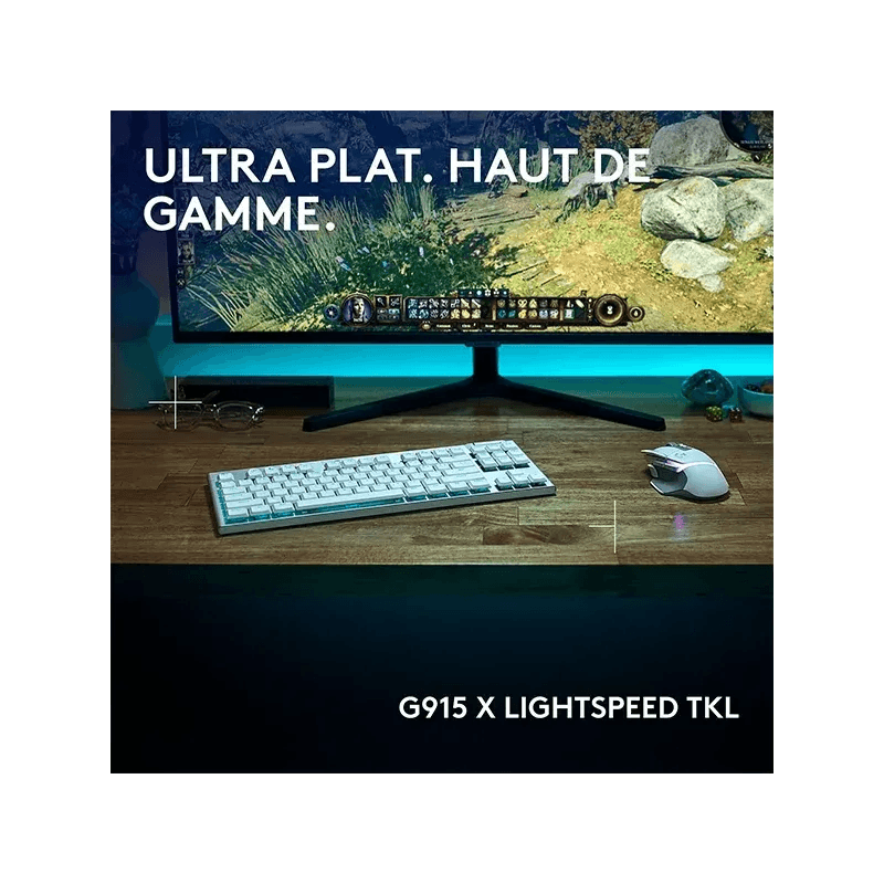 LOGITECH G G915X TKL LIGHTSPEED Blanc (Version Tactile) - Image 3
