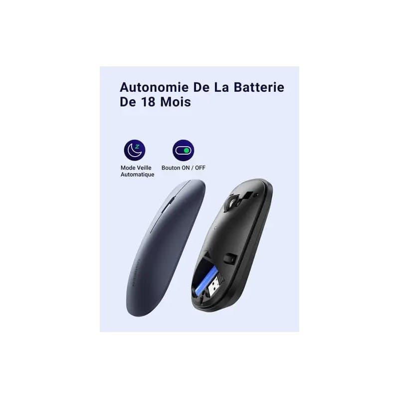 Ugreen Souris sans fil 2,4Ghz/10M Noir (90372) - Image 3