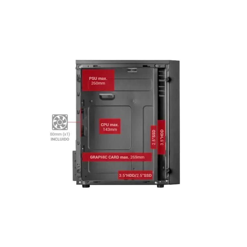 MARS GAMING Mcm Black Micro ATX - Image 4