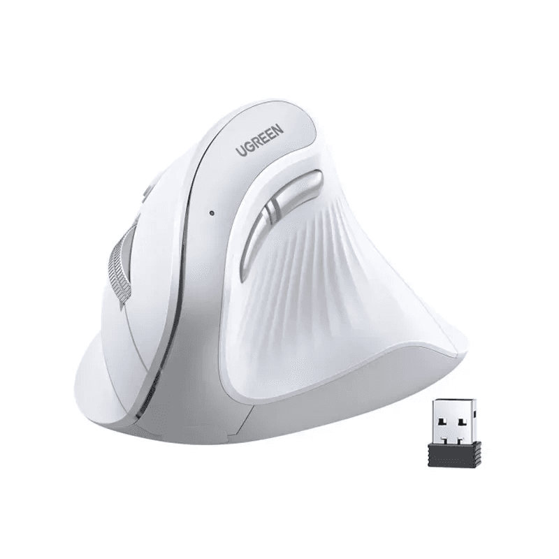 UGREEN SOURIS SANS FIL BLUETOOTH MULTI-MODE VERTICAL Blanc (45759)