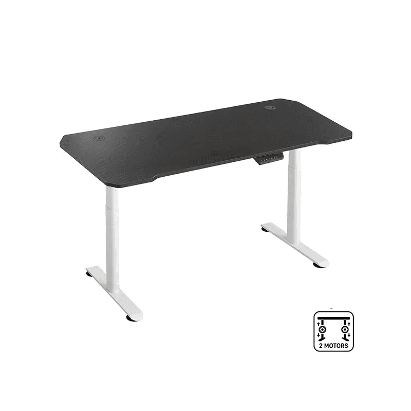 NOVA T021 SHELF Blanc + NOVA TABLETOP Noir 120x60cm