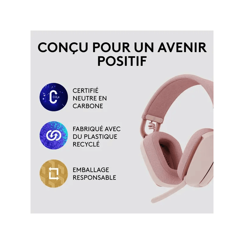 LOGITECH ZONE VIBE 100 Rose - Image 4